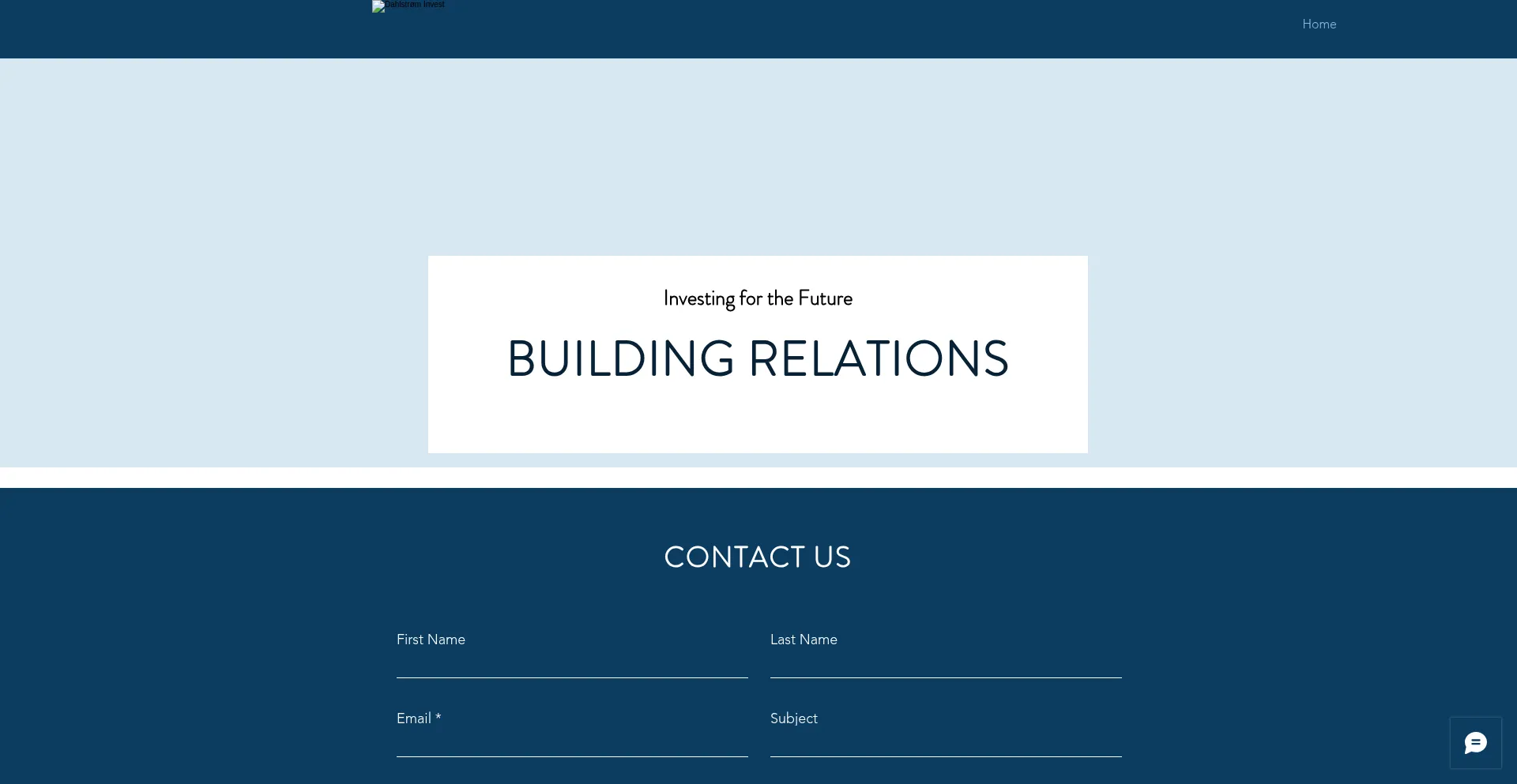 Website screenshot of Dahlstrominvest.com