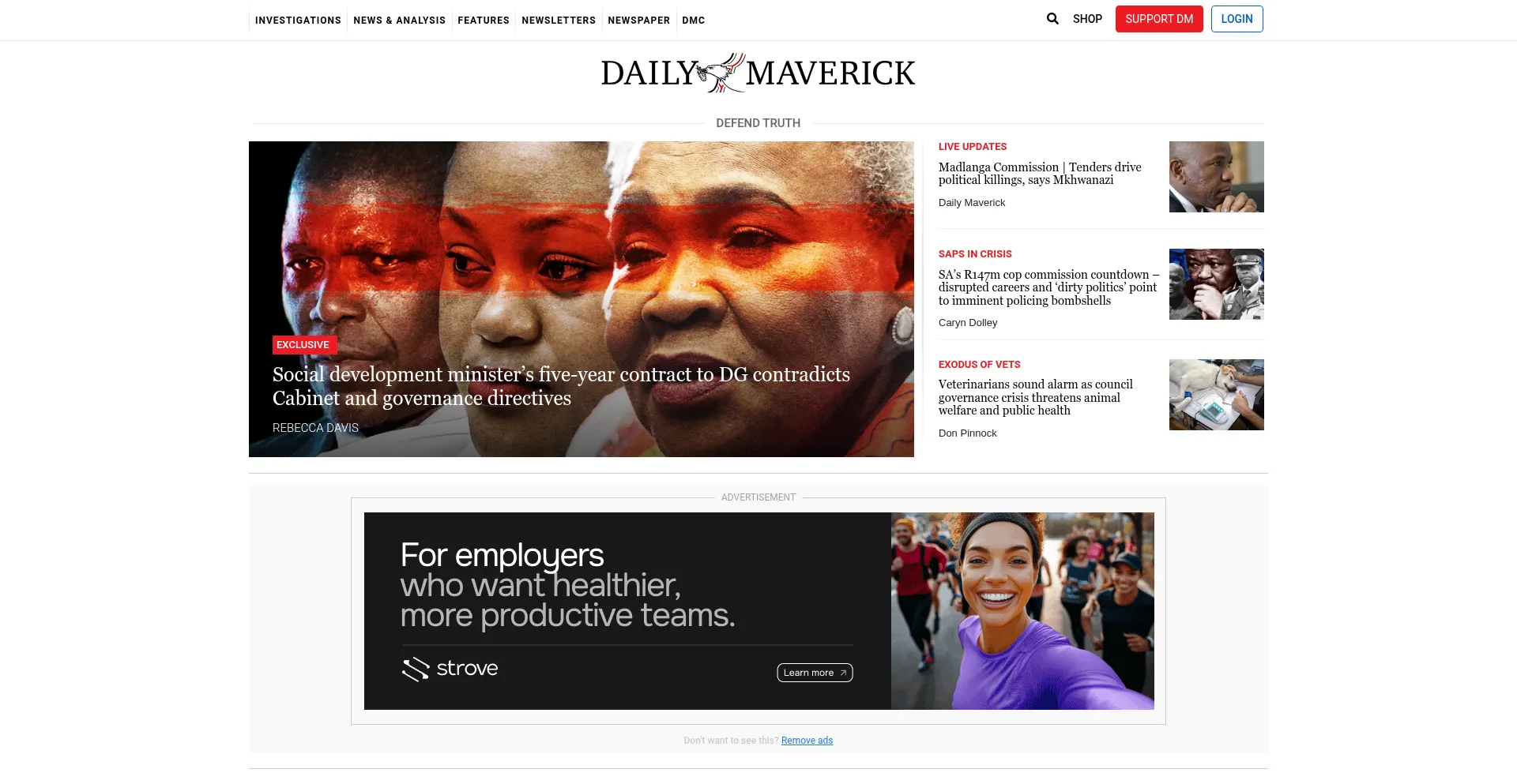 Dailymaverick.co.za est-il Sûr et Fiable ?