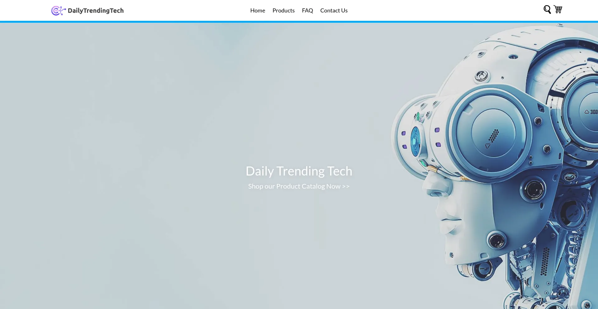 Website screenshot of Dailytrendingtech.com