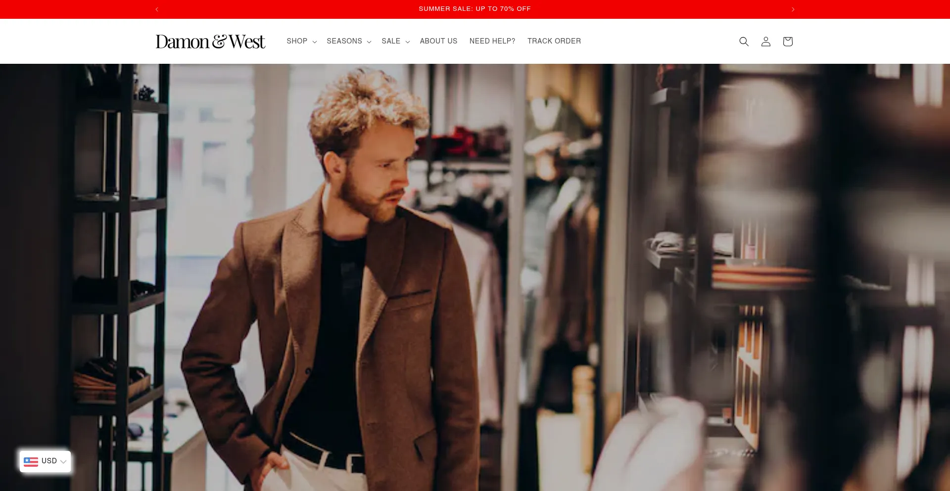 Website screenshot of Damon-west.com