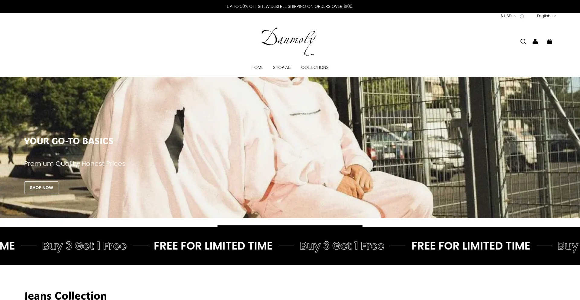 Website screenshot of Danmoly.com