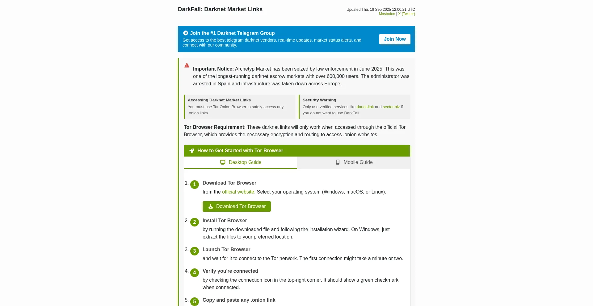 Darkfail.net est-il Sûr et Fiable ?