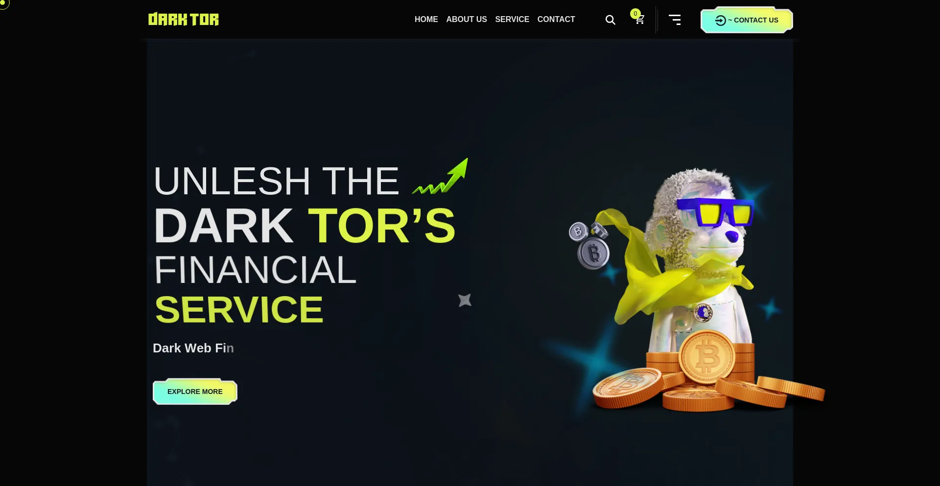 Website screenshot of Darktor.cc