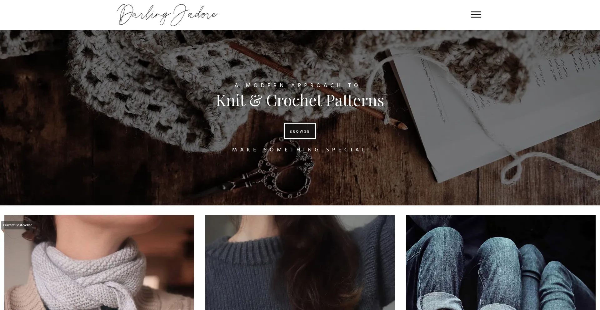 Website screenshot of Darlingjadore.com