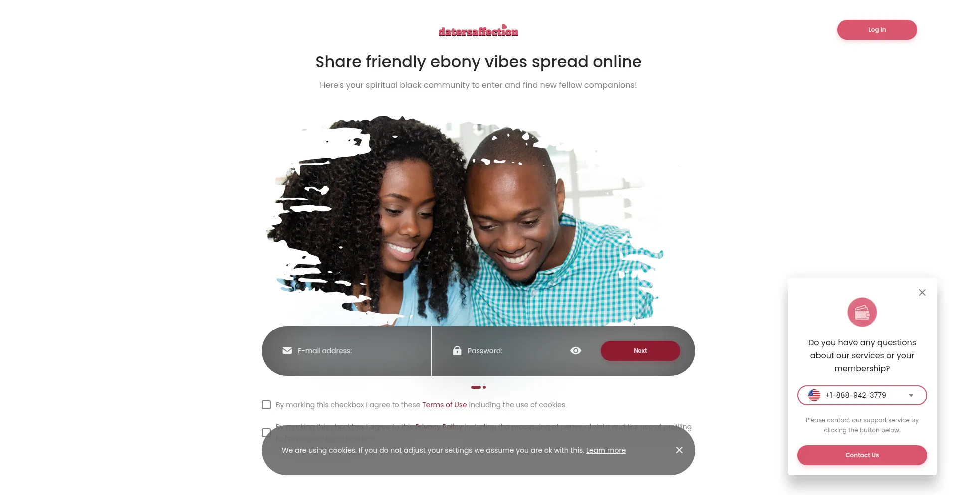 Website screenshot of Datersaffection.com