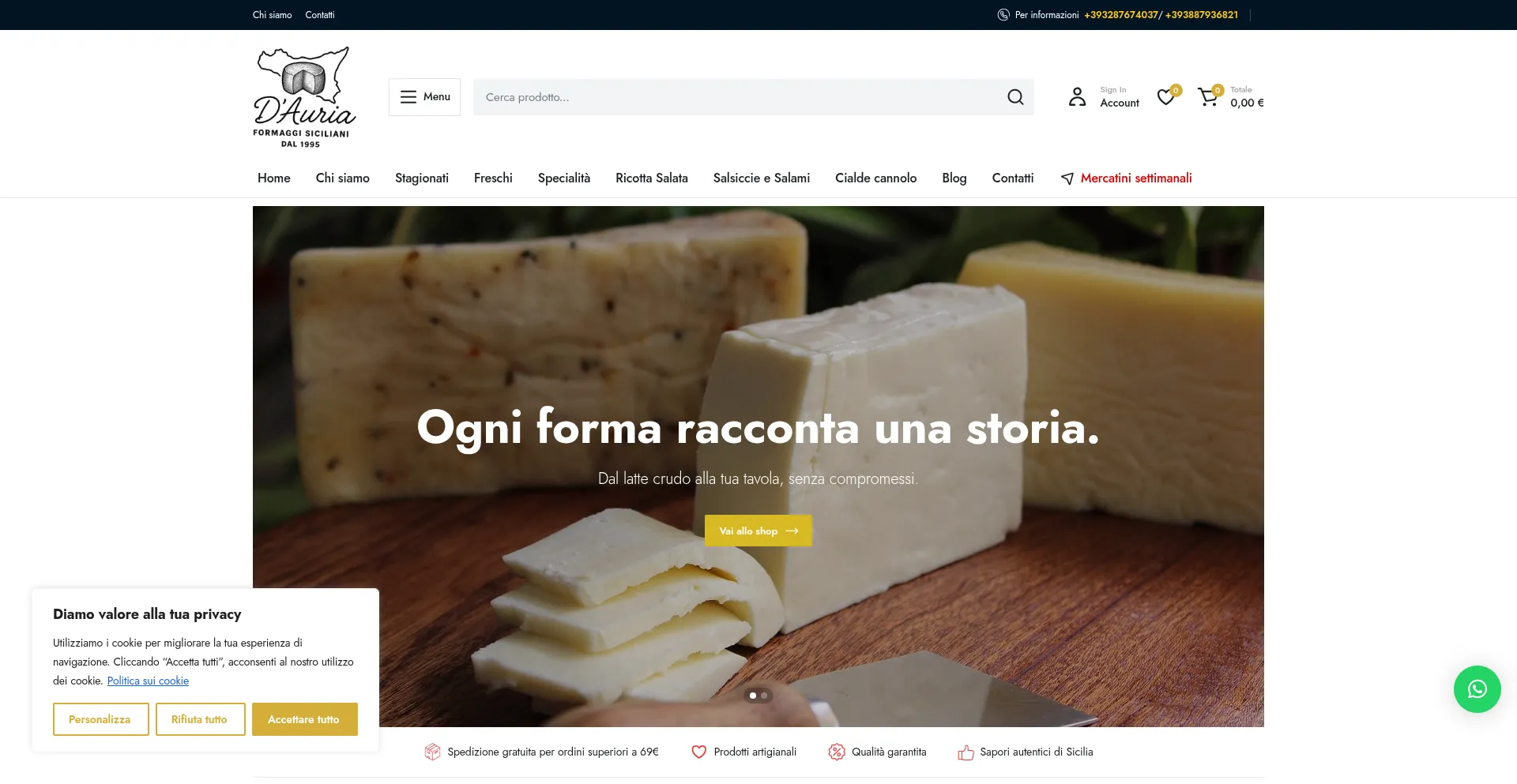 Dauriaformaggi.it est-il Sûr et Fiable ?