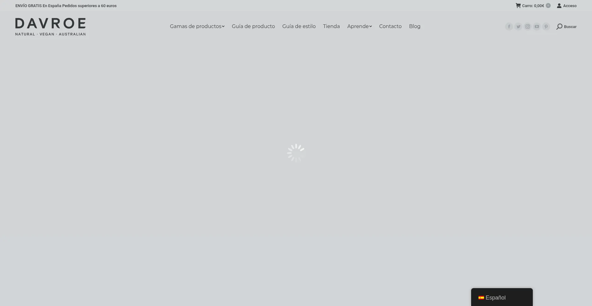 Website screenshot of Davroe.es