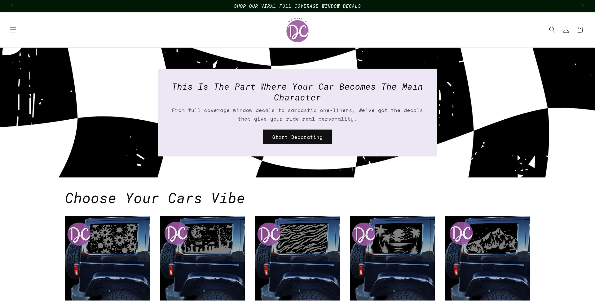 Website screenshot of Dcprintsnv.com