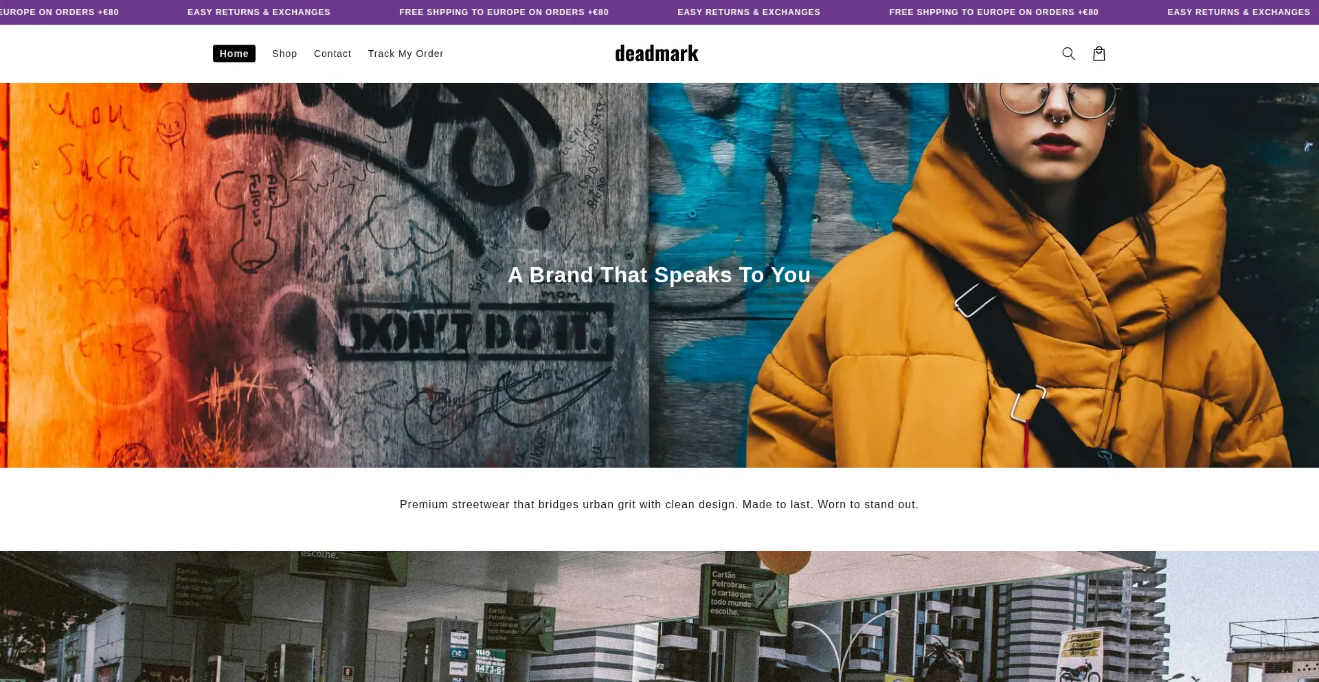Website screenshot of Deadmark.shop
