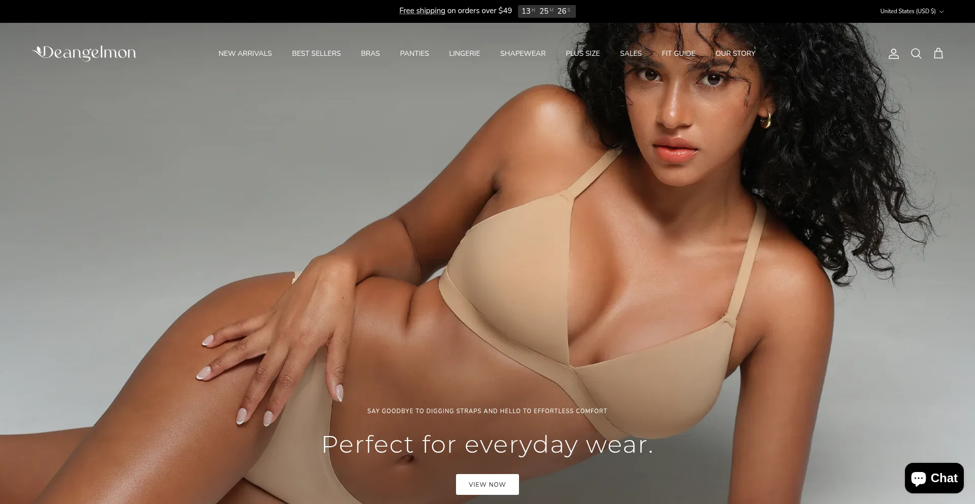 Website screenshot of Deangelmon.com