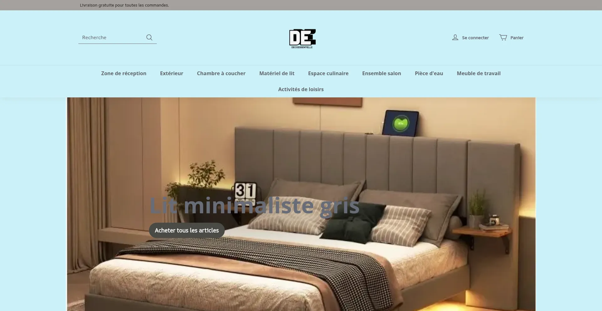 Website screenshot of Decoessentielle.com