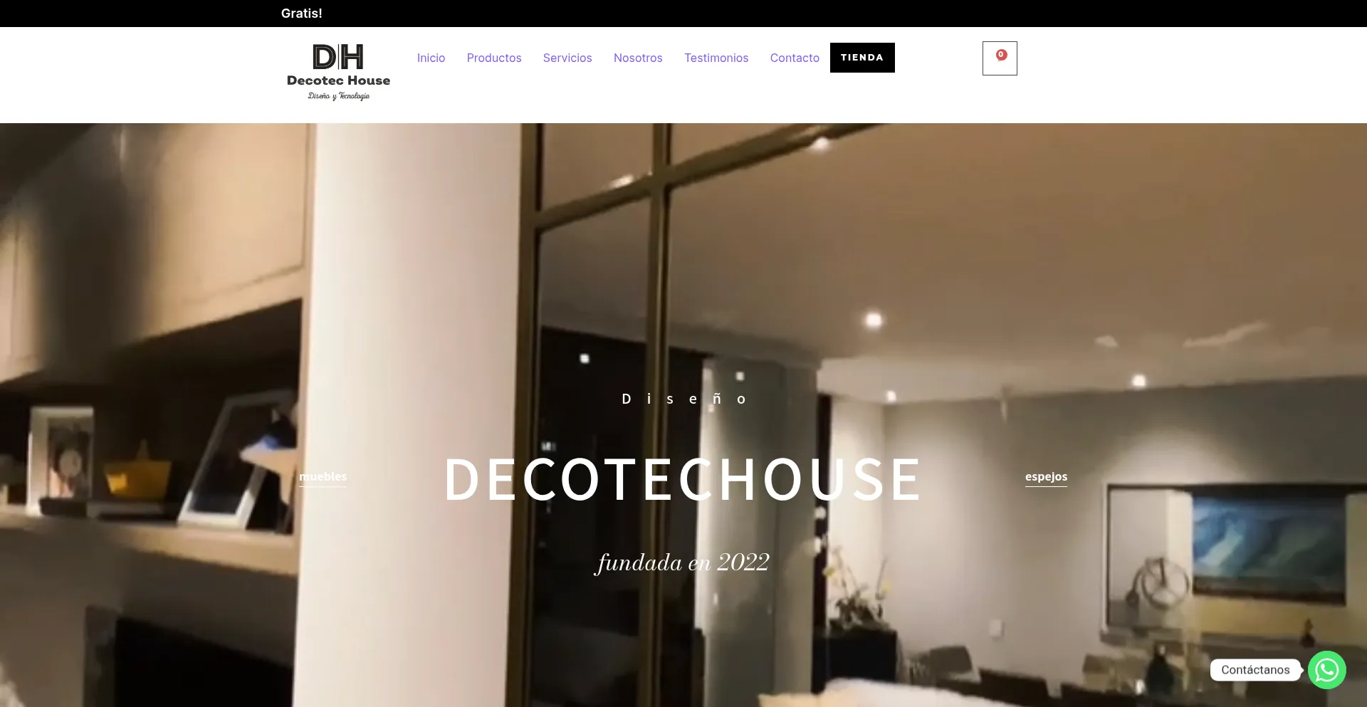 Website screenshot of Decotechouse.com