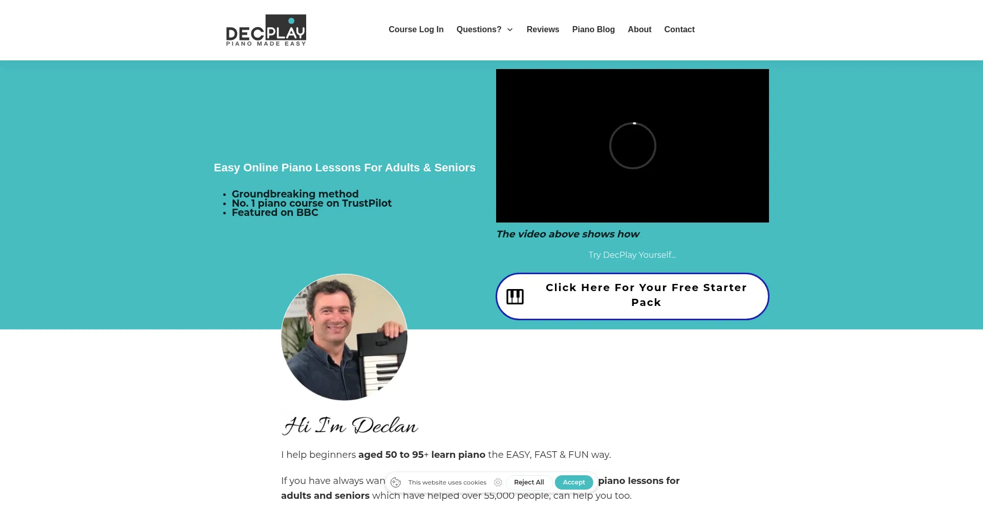 Website screenshot of Decplay.com