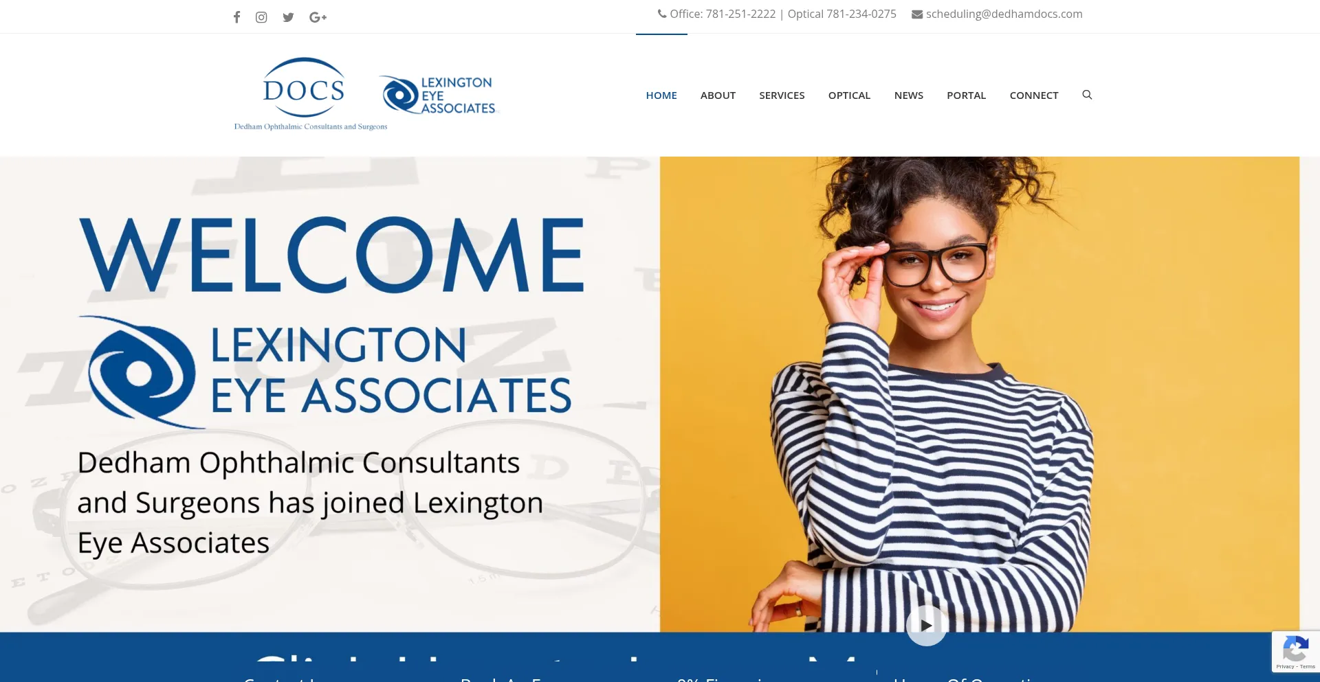 Website screenshot of Dedhamdocs.com