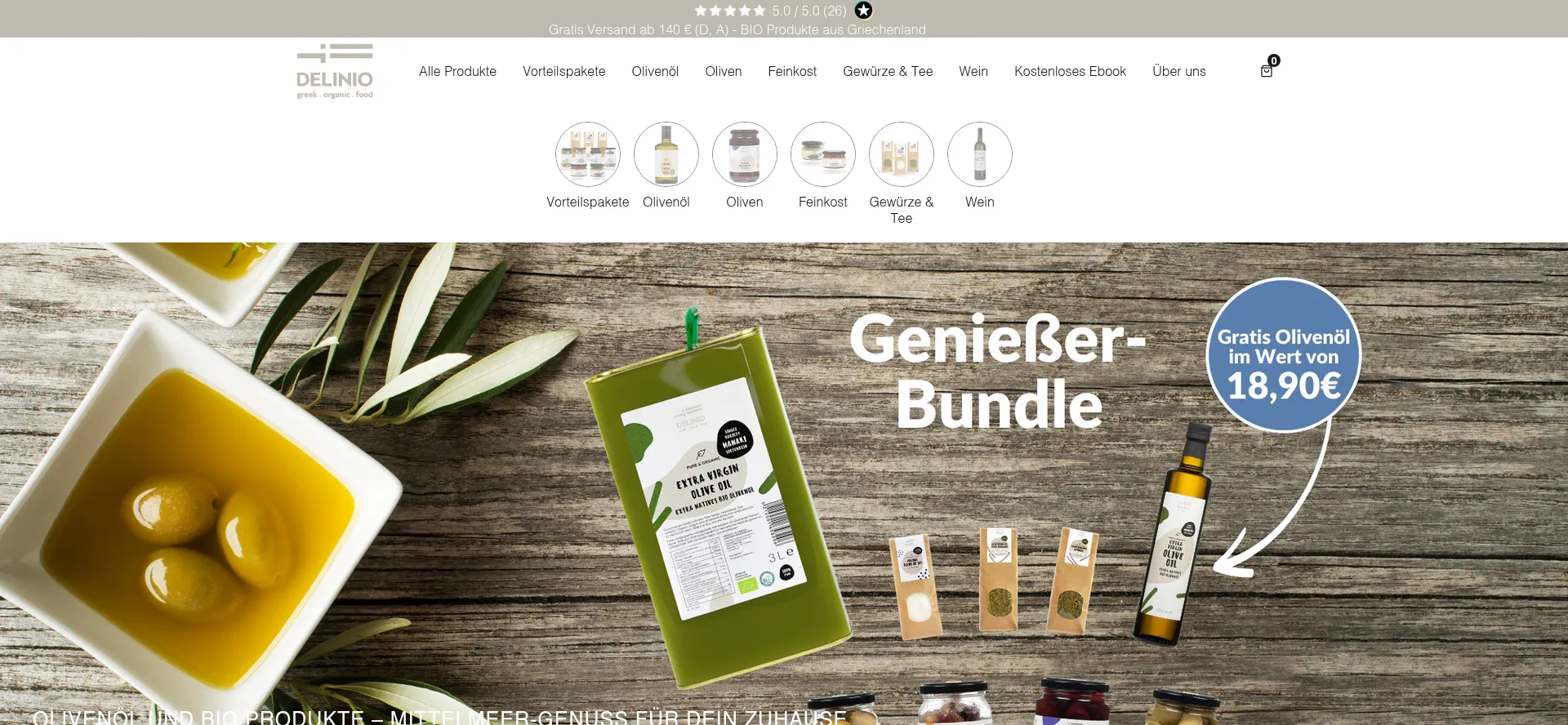 Website screenshot of Delinio.gr