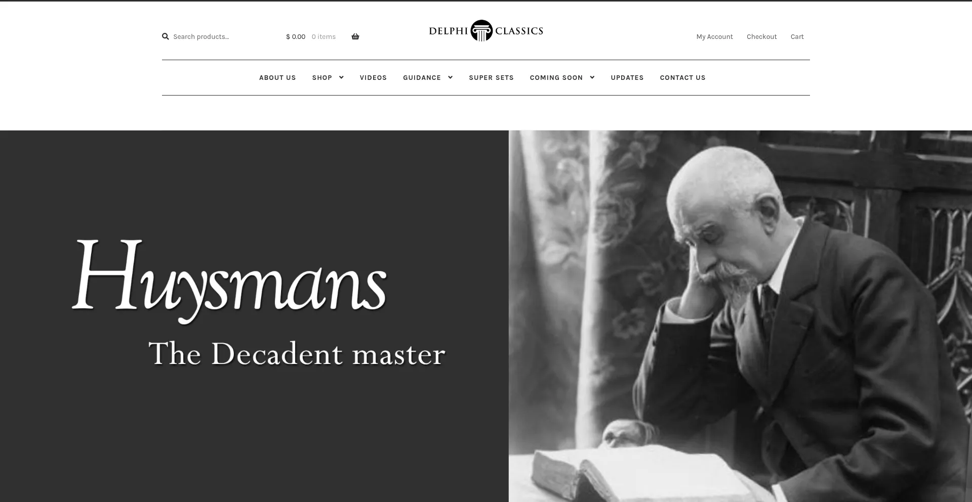 Website screenshot of Delphiclassics.com