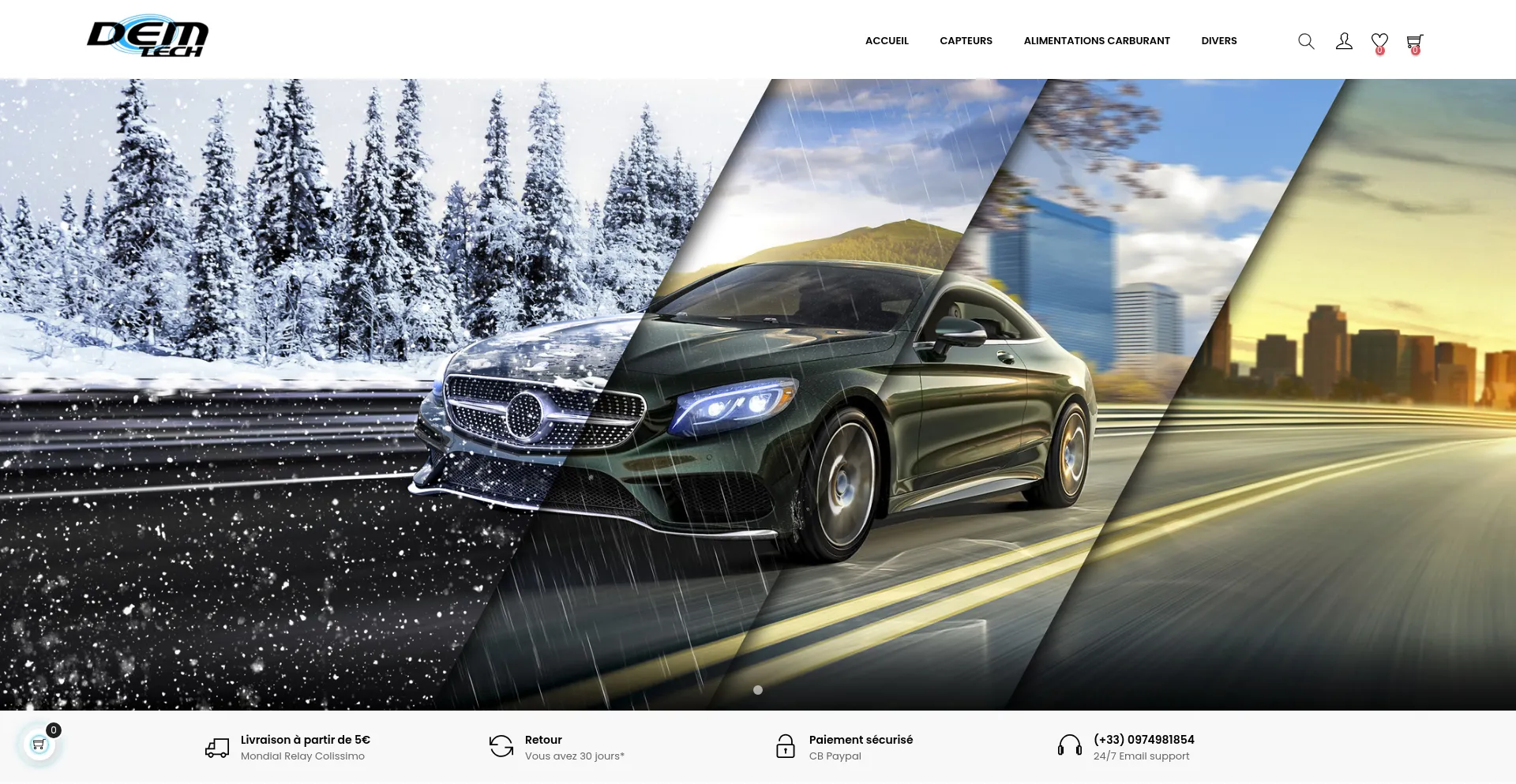 Website screenshot of Dem-tech.fr