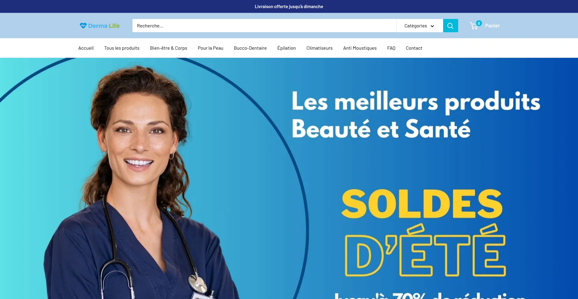 Website screenshot of Derma-life-france.com