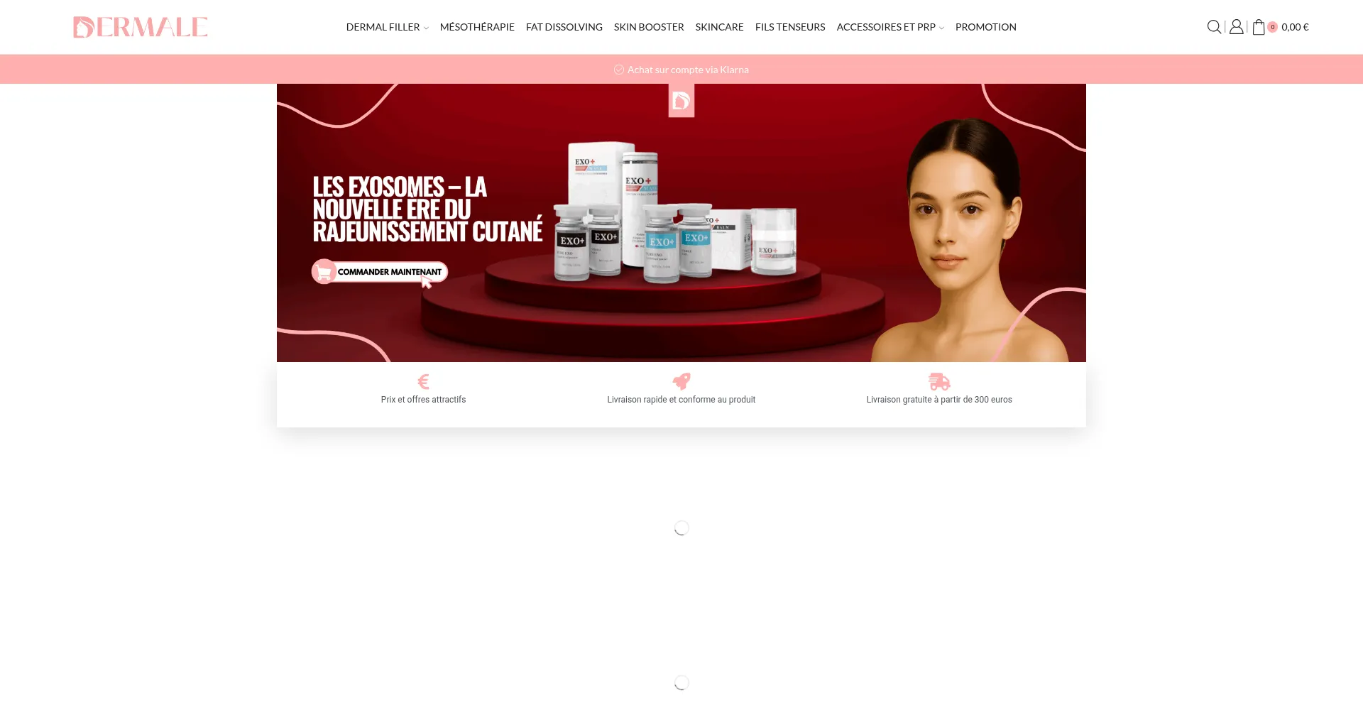 Website screenshot of Dermal-filler.fr