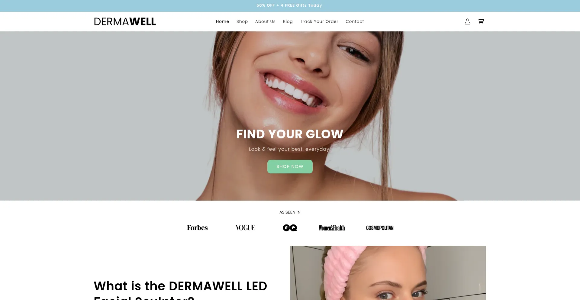 Website screenshot of Dermawellmd.com