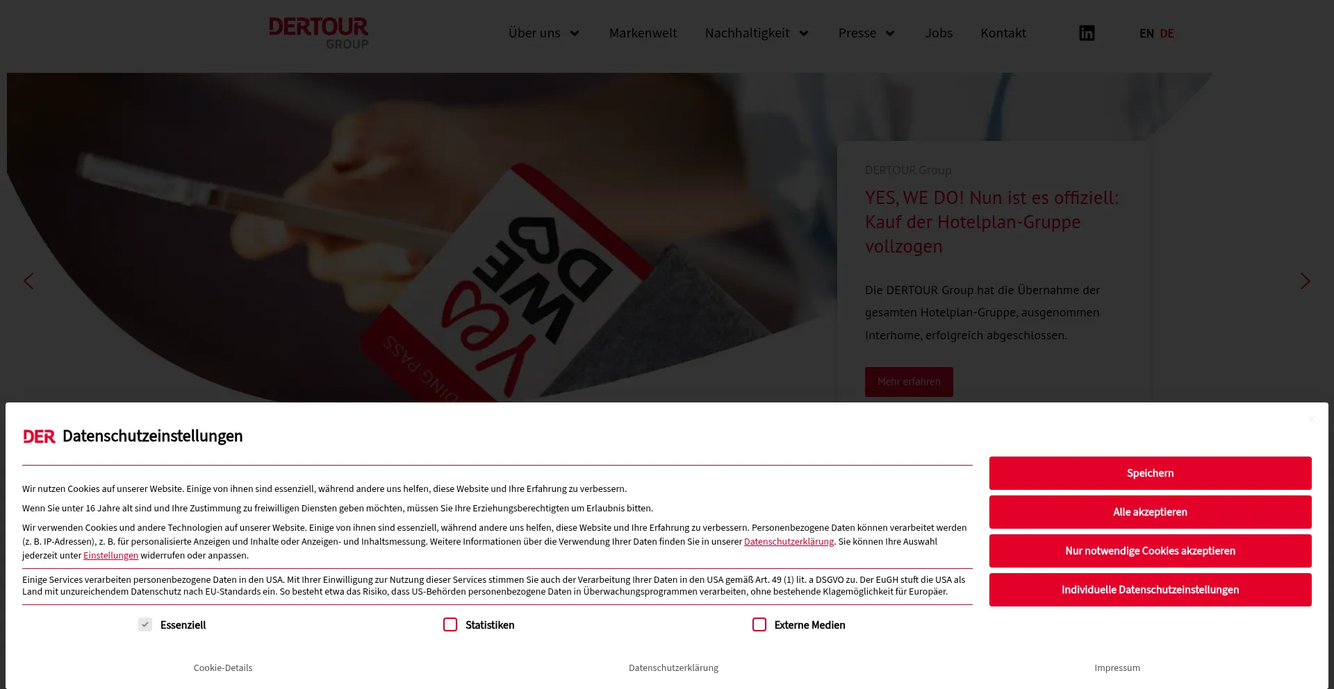 Dertouristik.com Screenshot