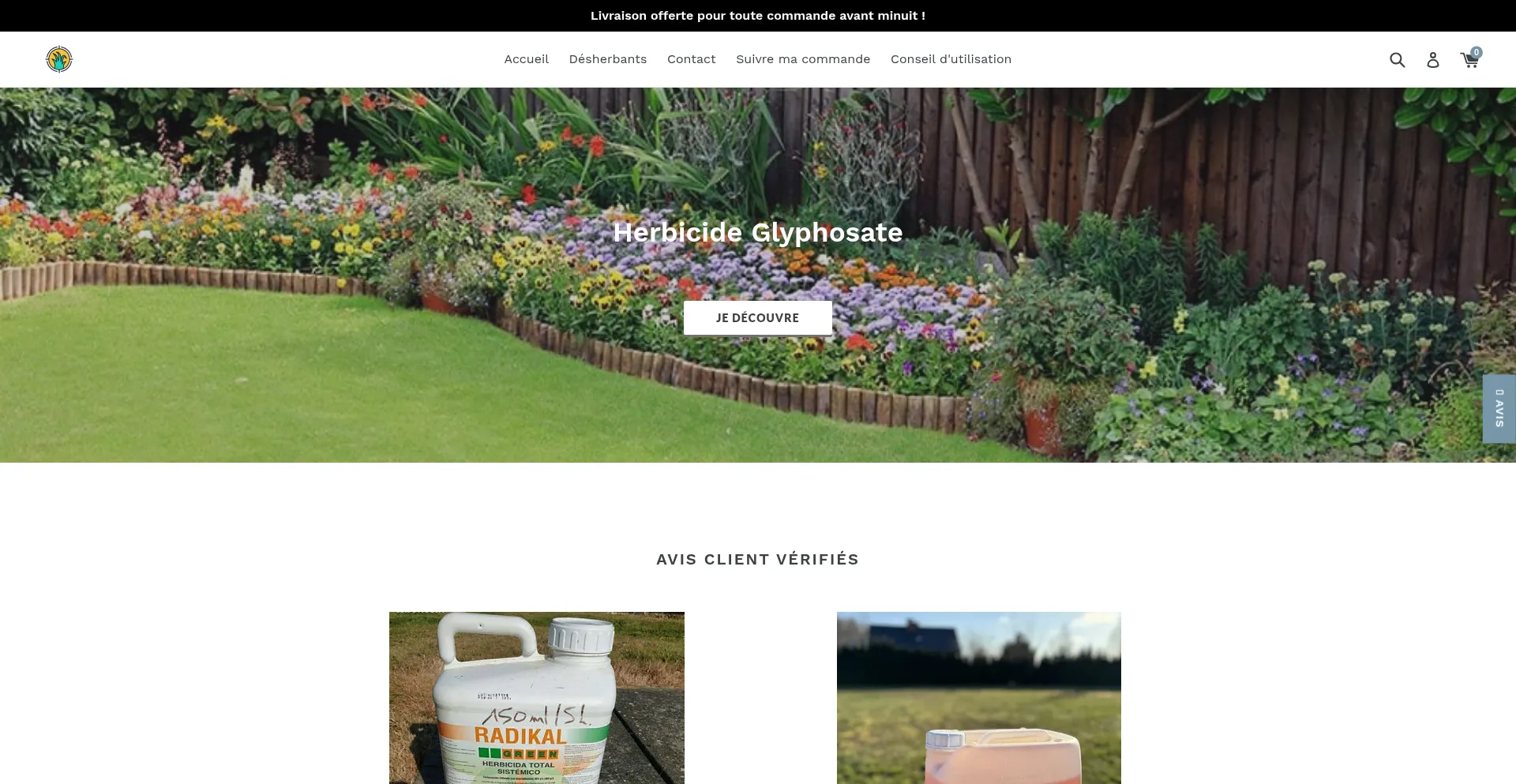 Website screenshot of Desherbantradikal.net