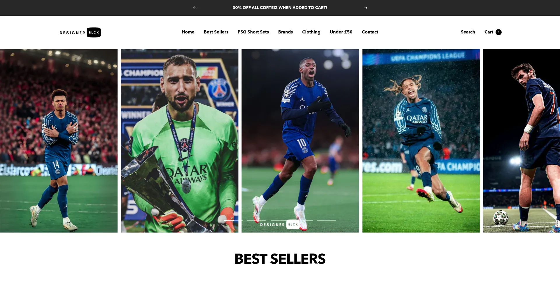Website screenshot of Designerblck.com