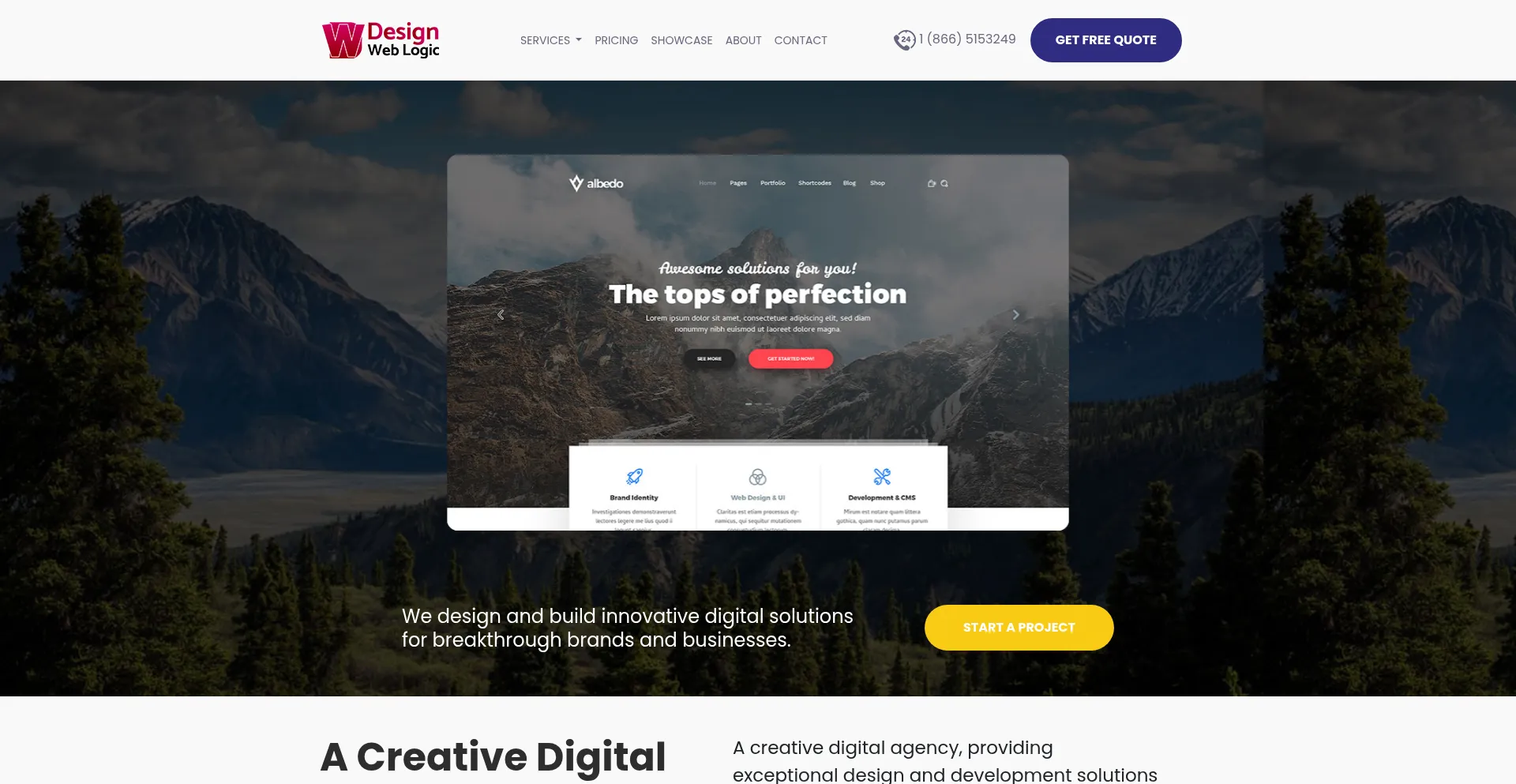 Website screenshot of Designweblogic.com