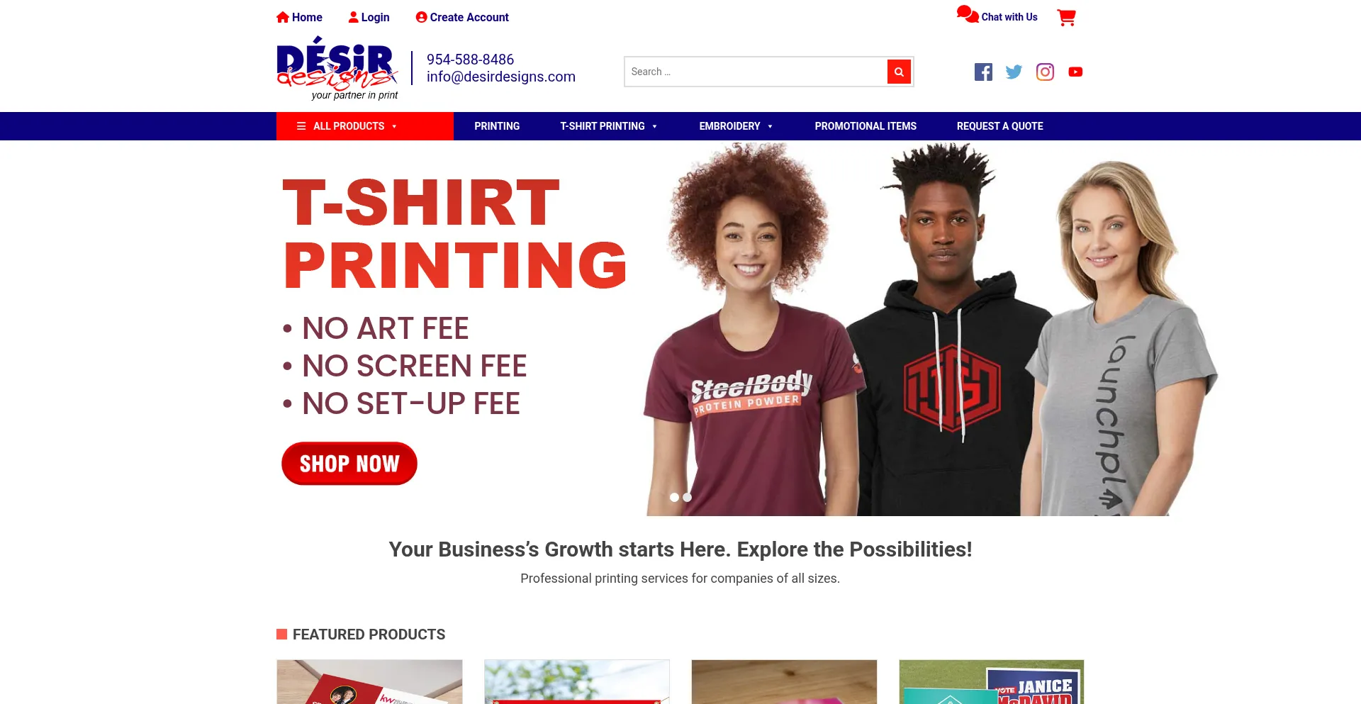 Website screenshot of Desirdesigns.com