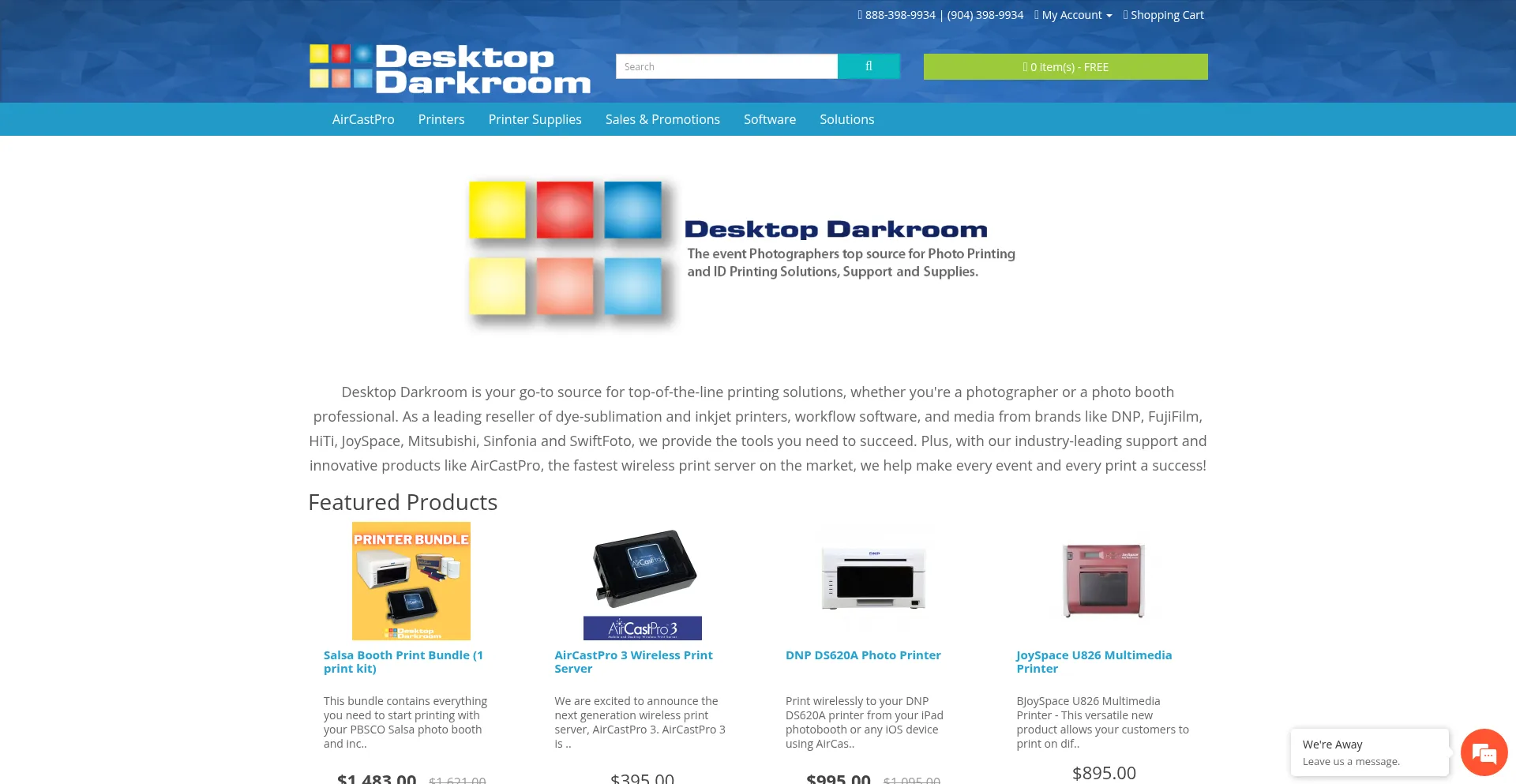 Website screenshot of Desktopdarkroom.com
