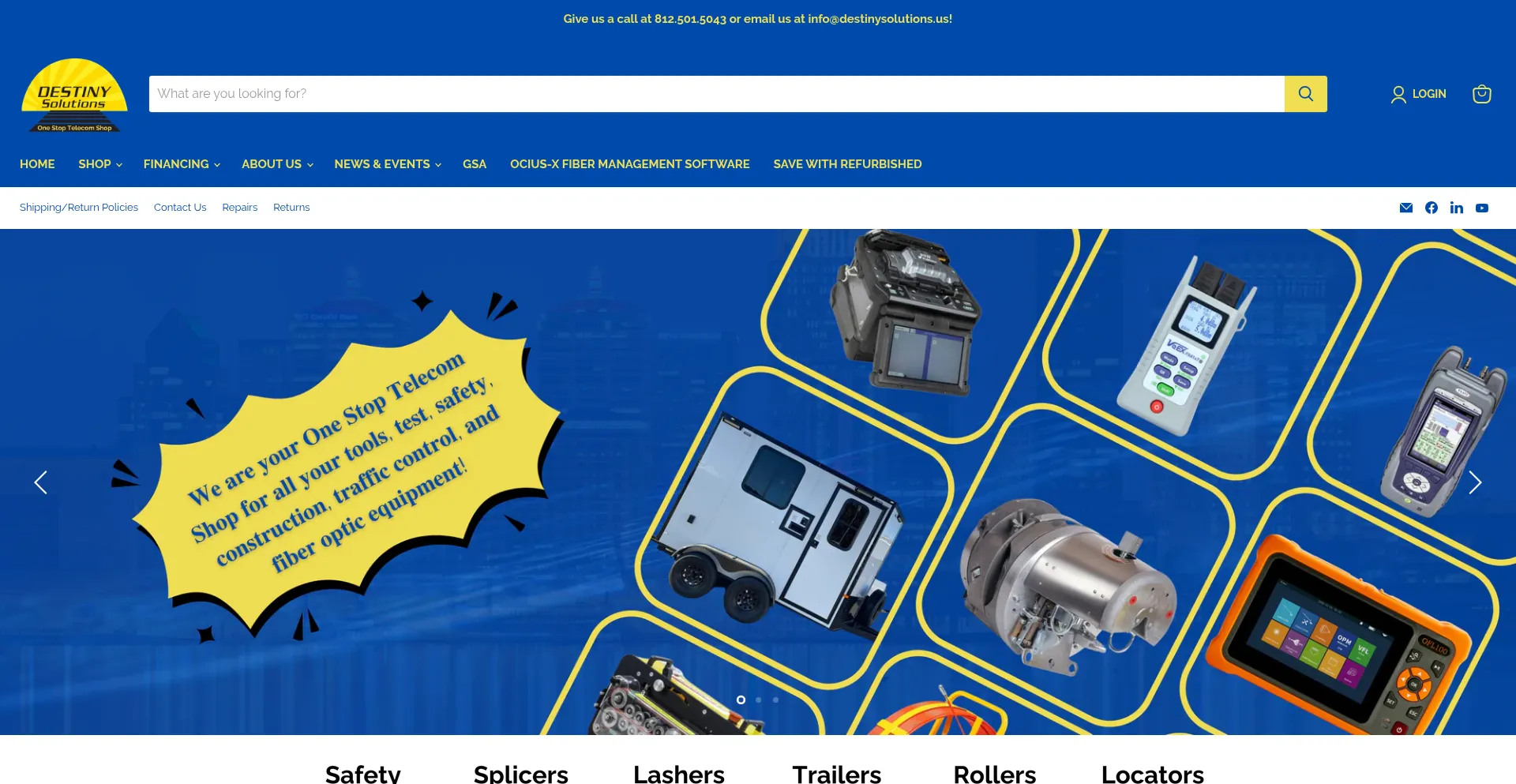 Website screenshot of Destinysolutions.us