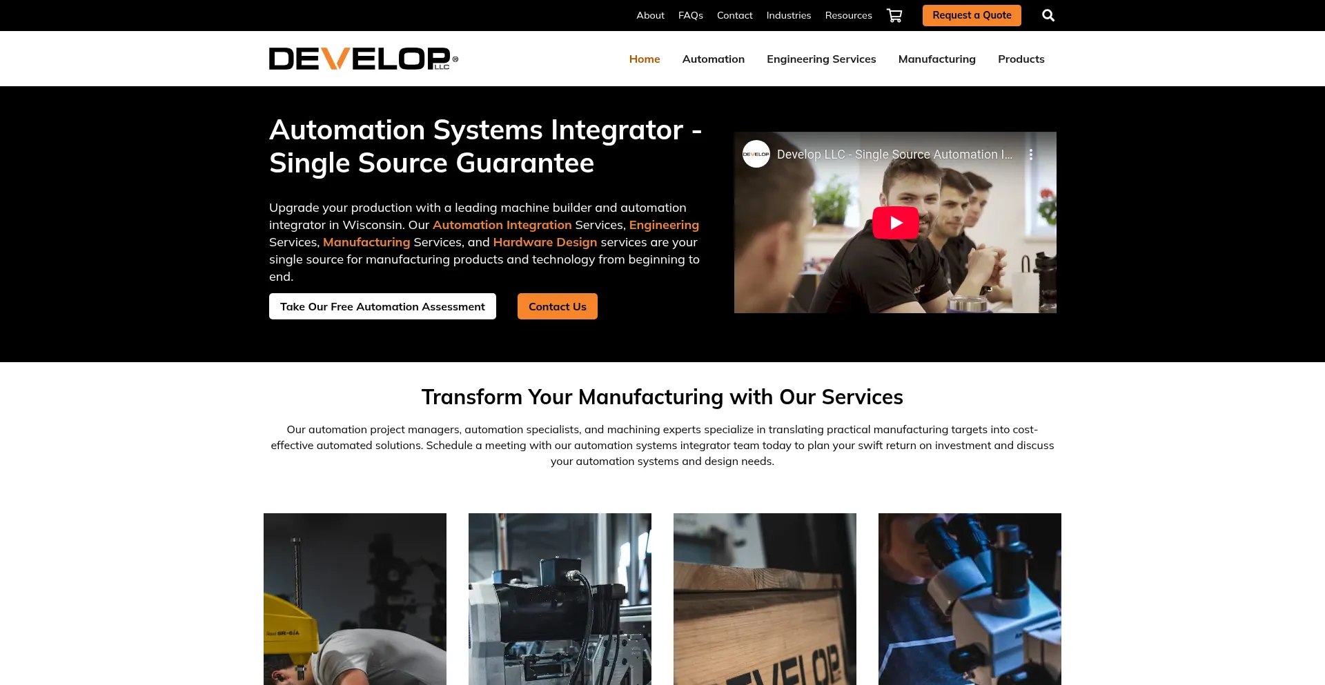 Website screenshot of Develop-llc.com