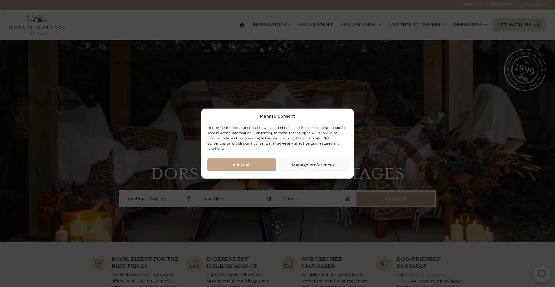 Dhcottages.co.uk Screenshot