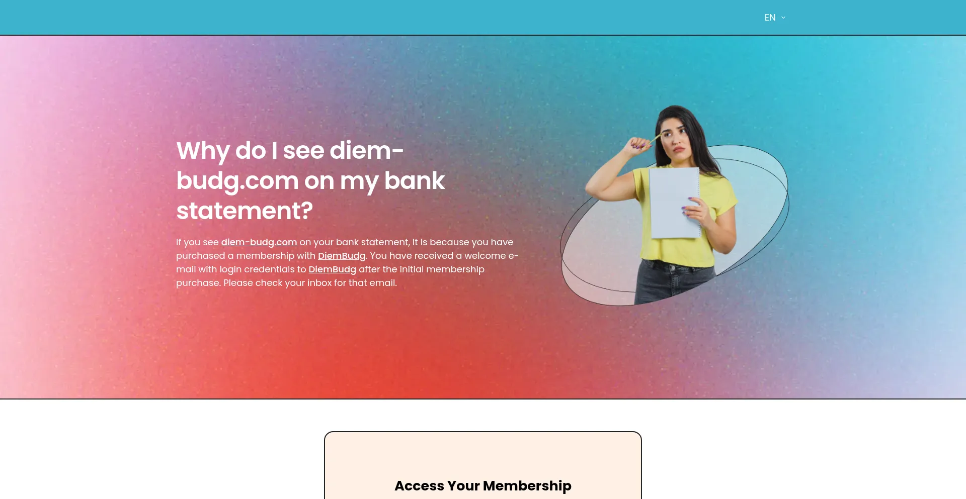 Website screenshot of Diem-budg.com