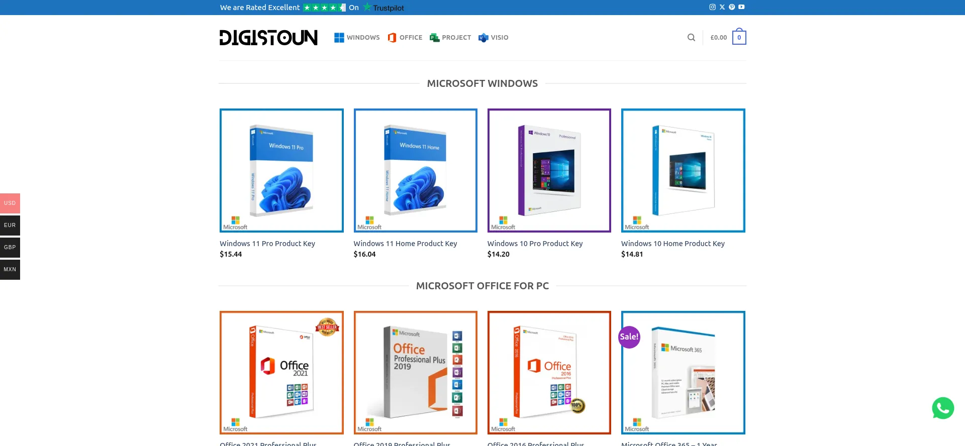 Website screenshot of Digistoun.com