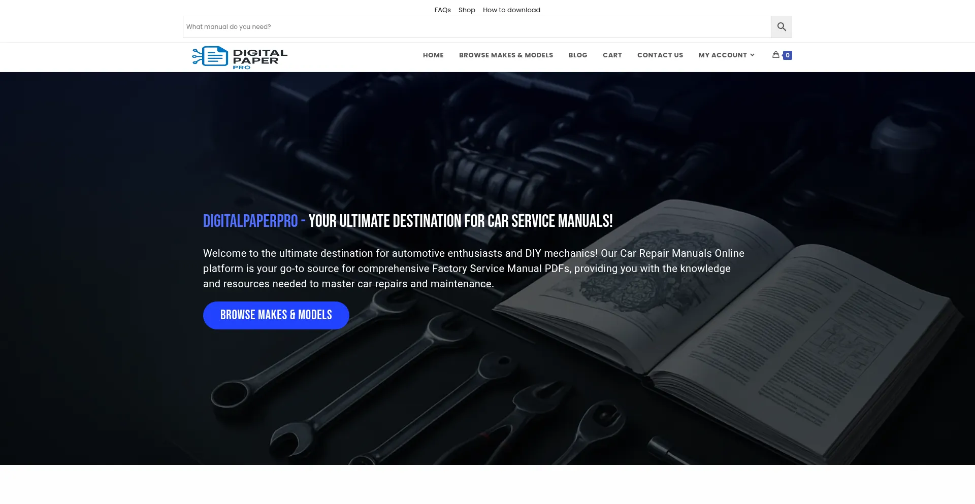 Website screenshot of Digitalpaperpro.com