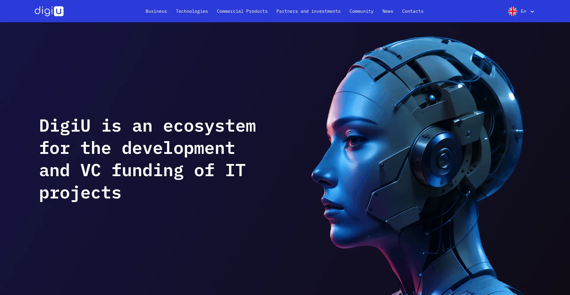 Website screenshot of Digiu.ai
