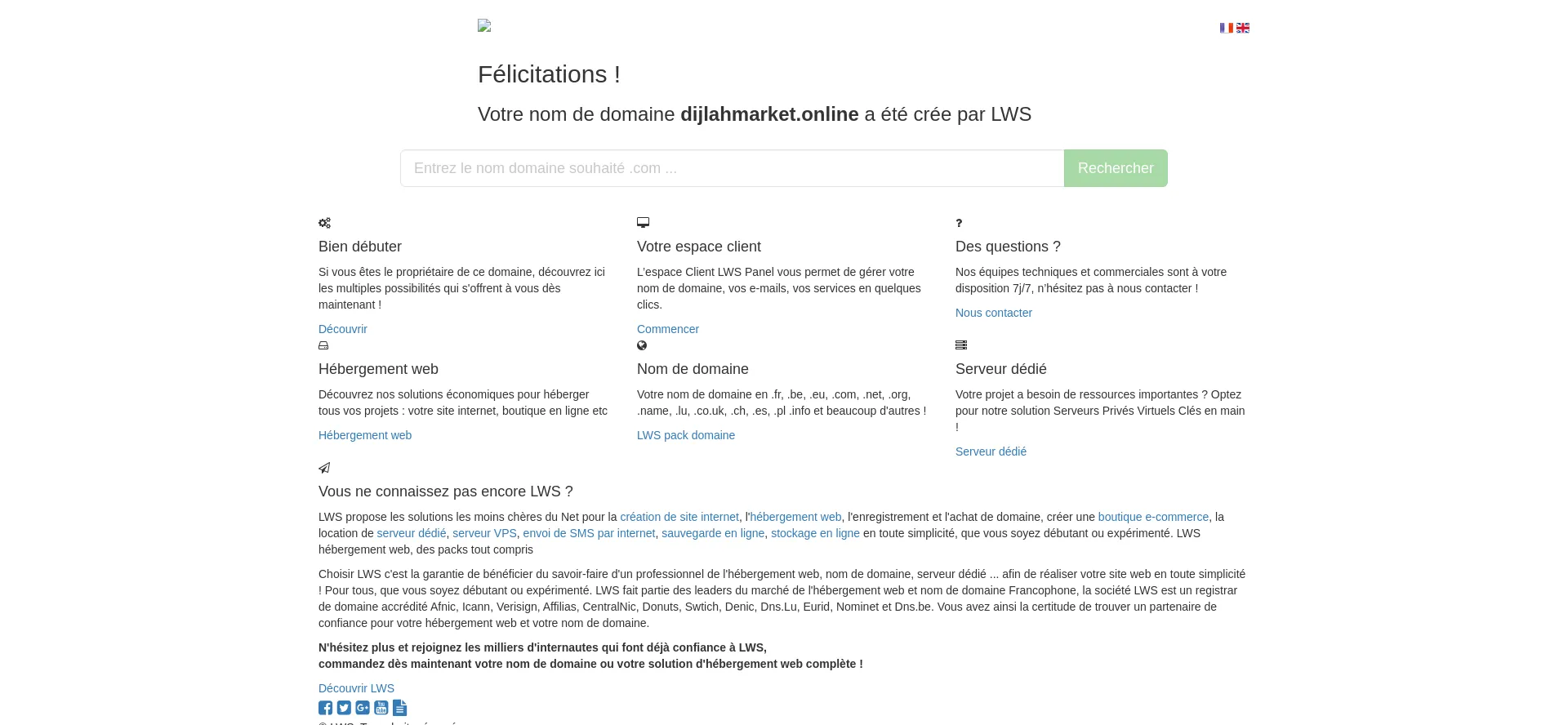 Website screenshot of Dijlahmarket.online