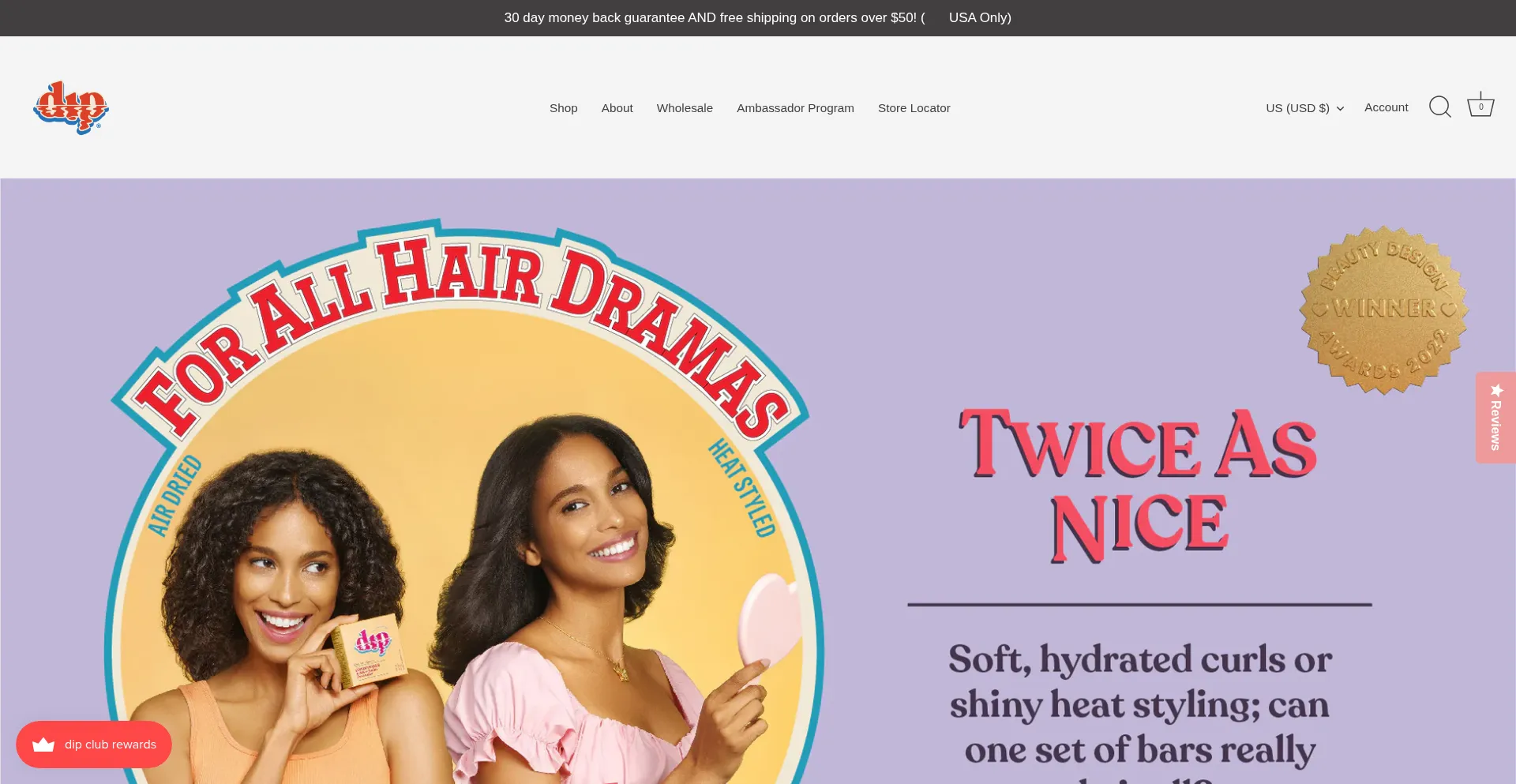 Website screenshot of Dipalready.com