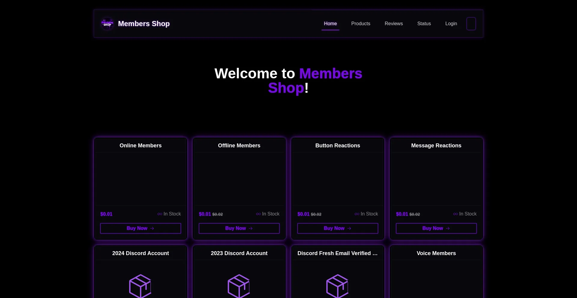 Discordmembers.shop Screenshot