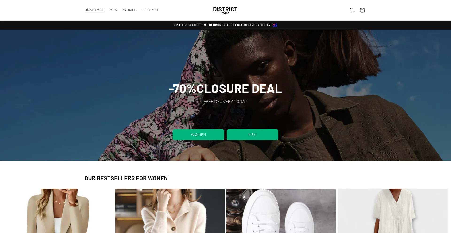 Website screenshot of Districtsydney.com