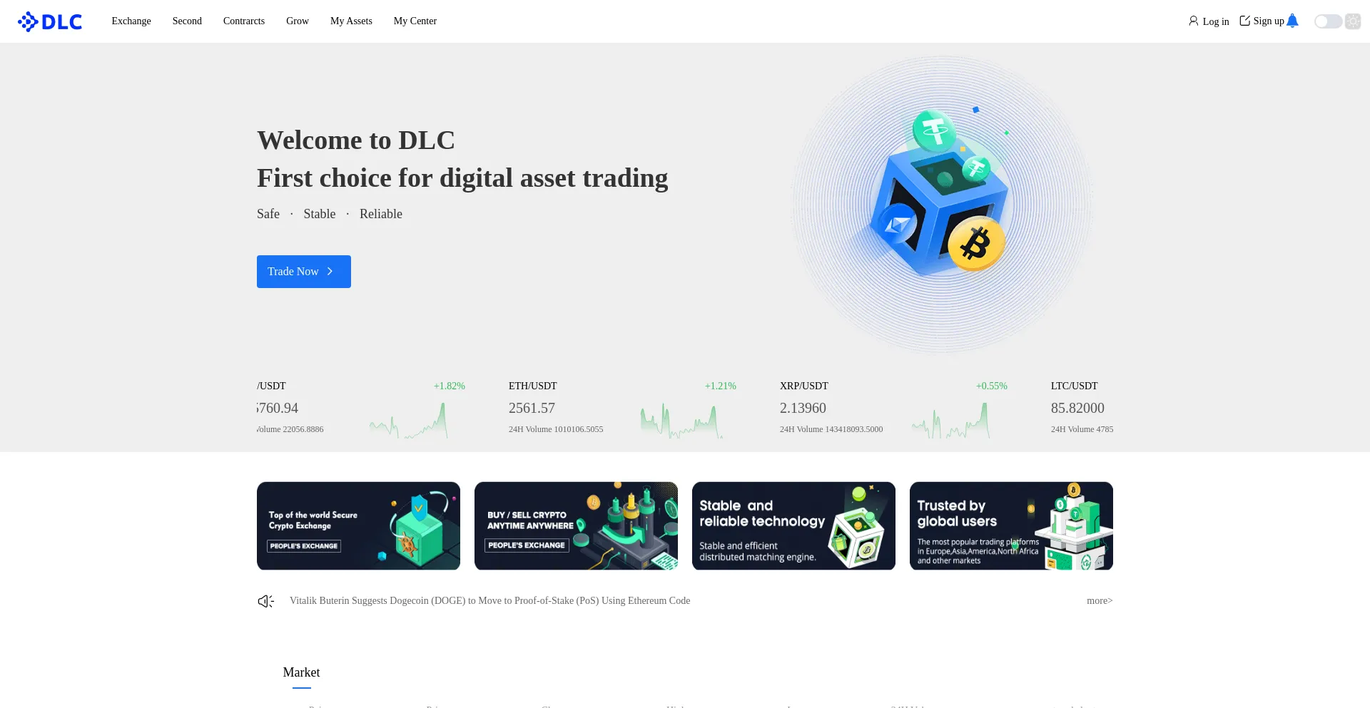 Website screenshot of Dlcex.com