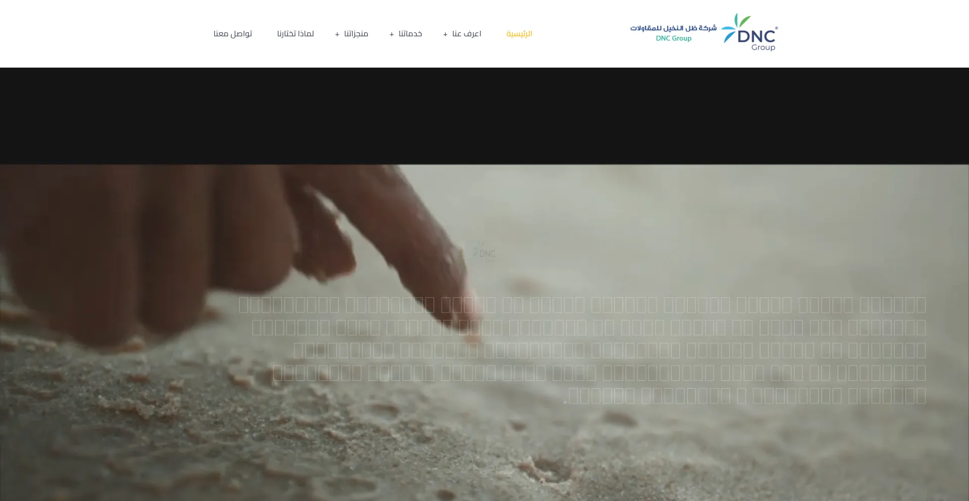 Website screenshot of Dnc.sa