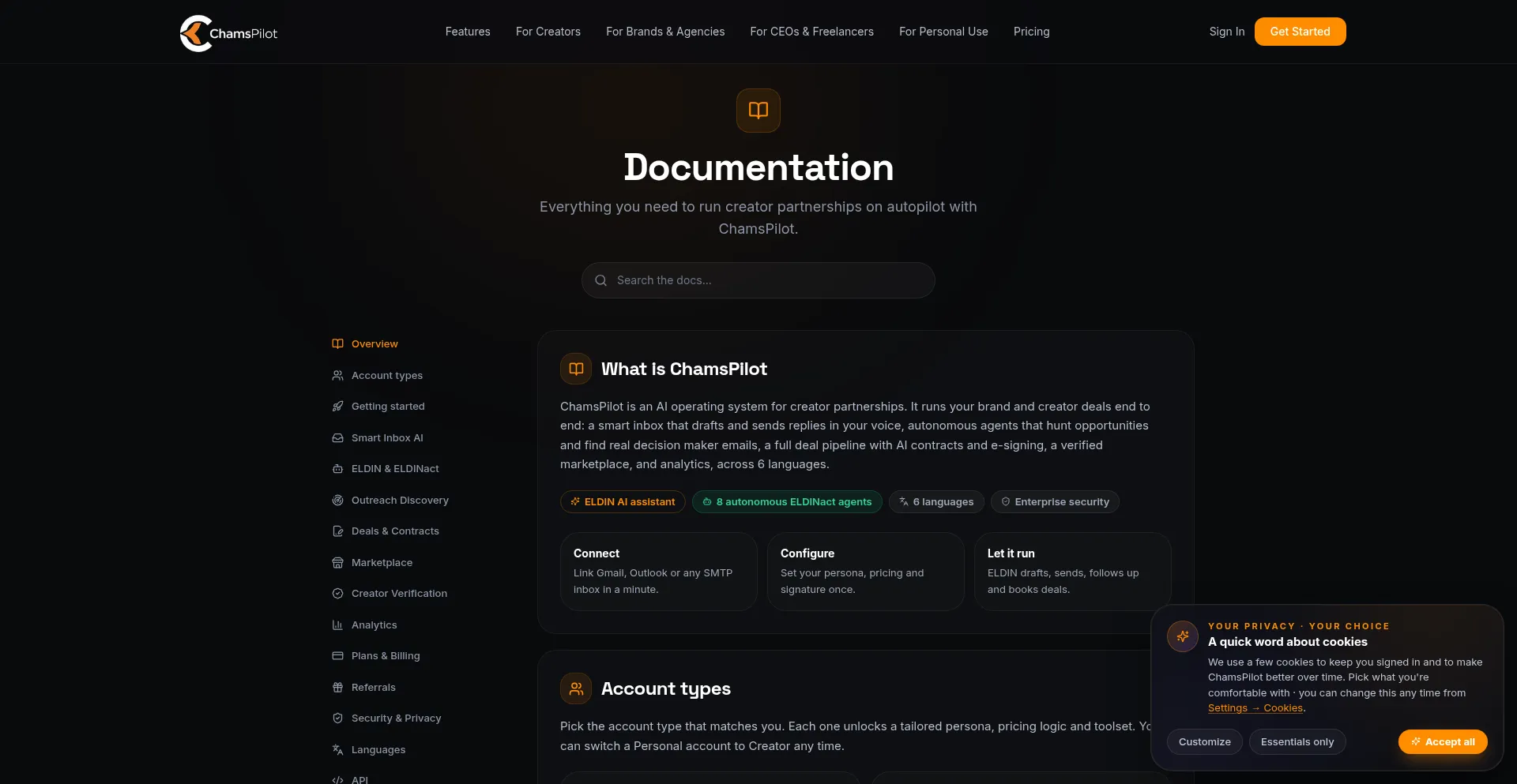 Docs.chamspilot.com