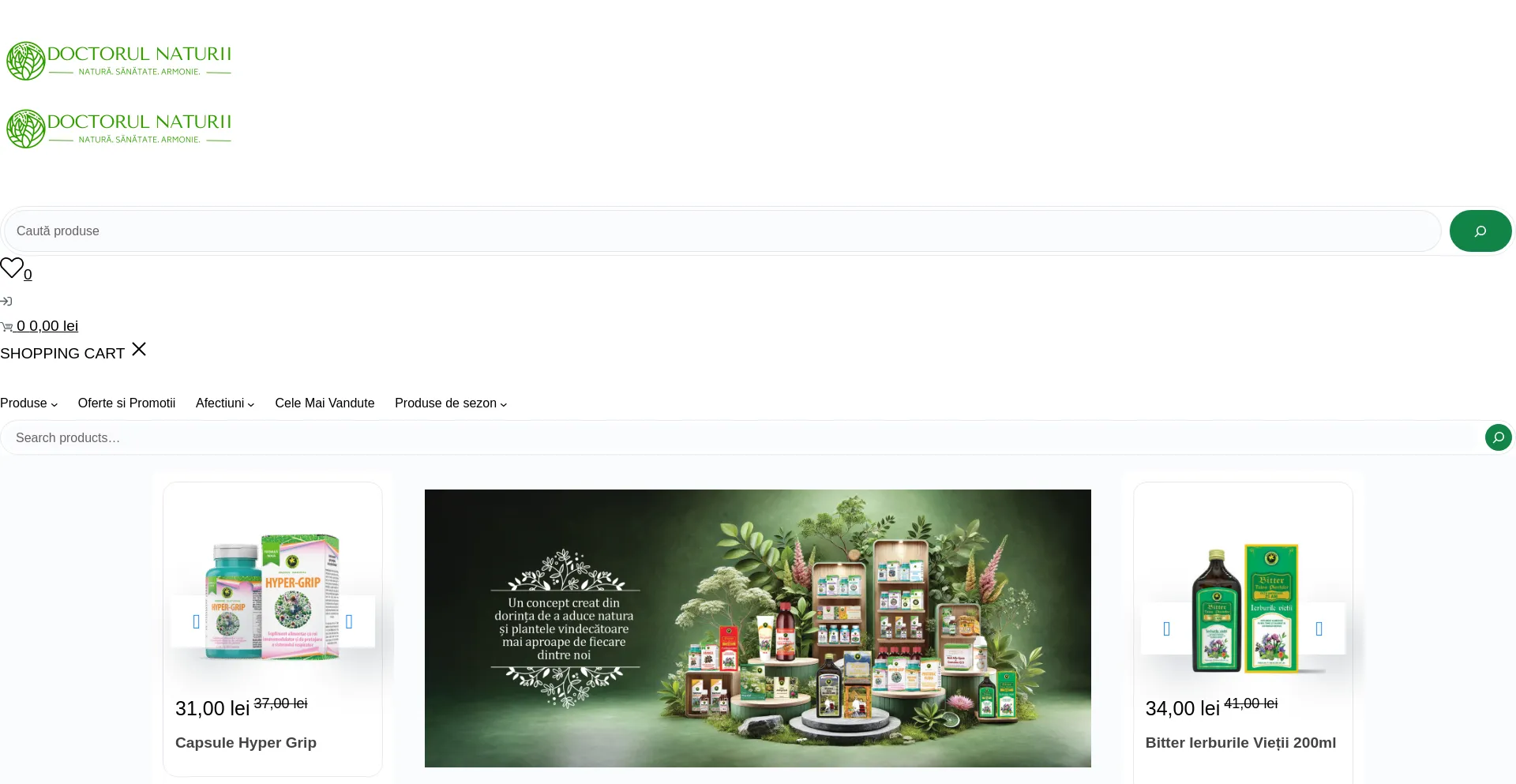Website screenshot of Doctorulnaturii.ro