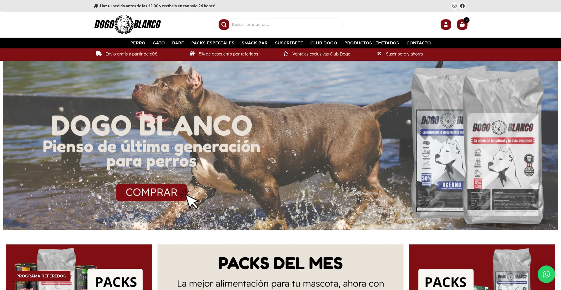 Website screenshot of Dogoblanco.com