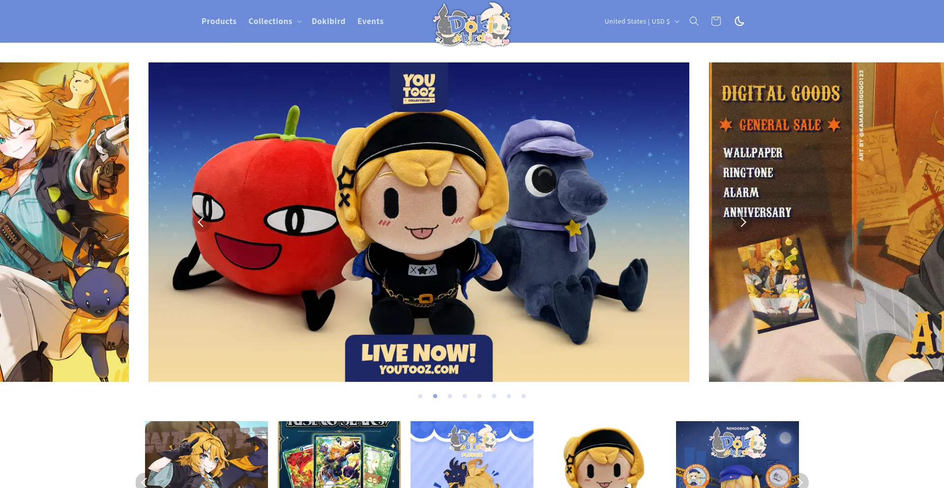 Website screenshot of Dokimerch.com