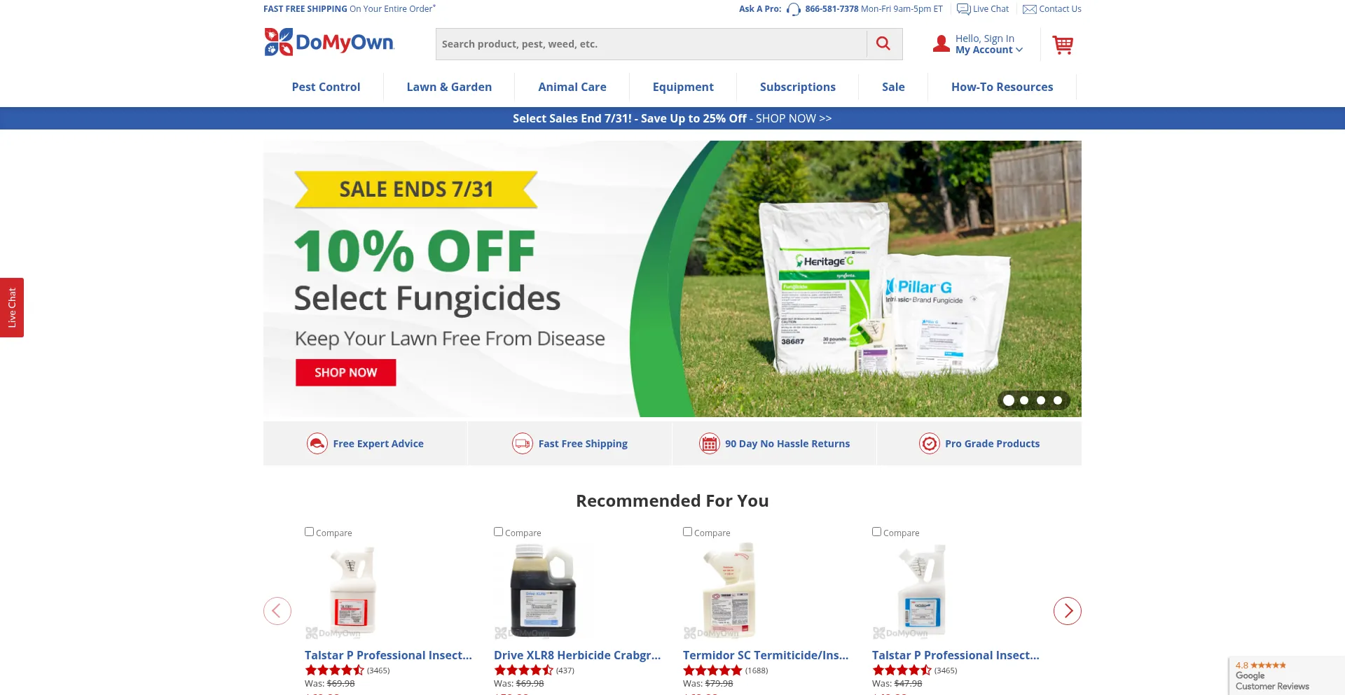 Website screenshot of Domyown.com