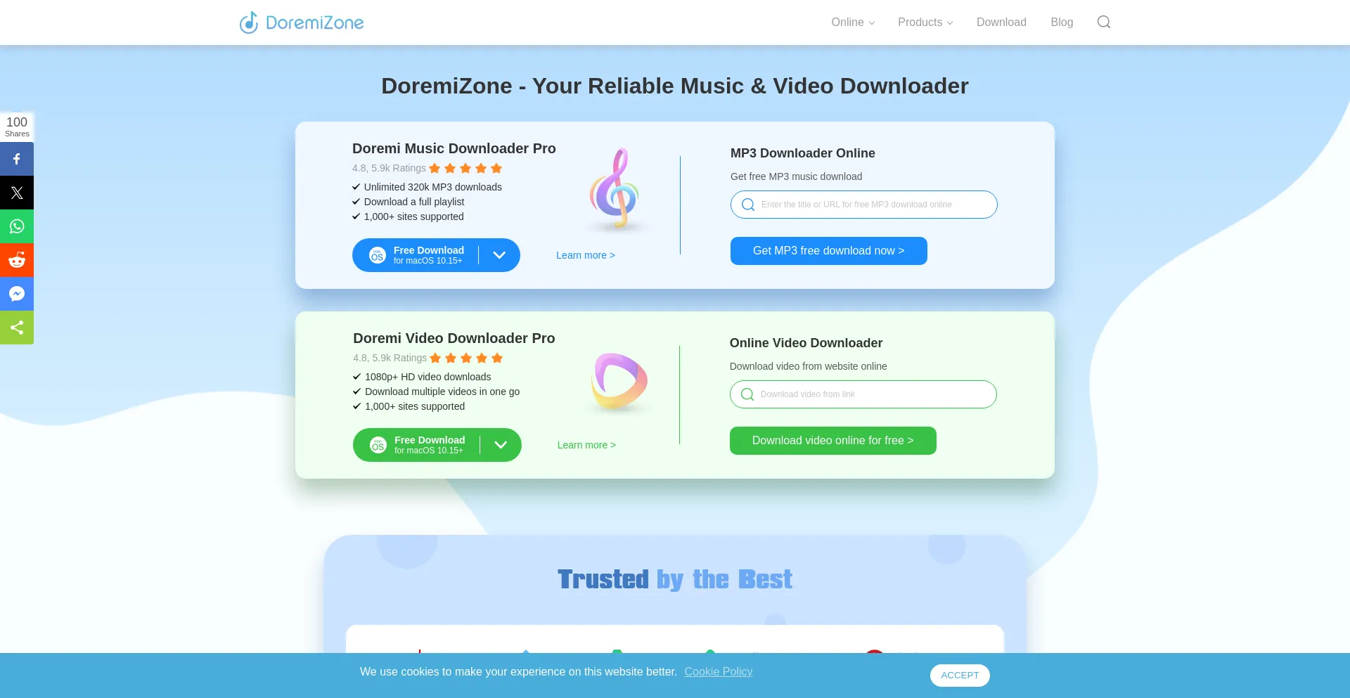 Website screenshot of Doremizone.org