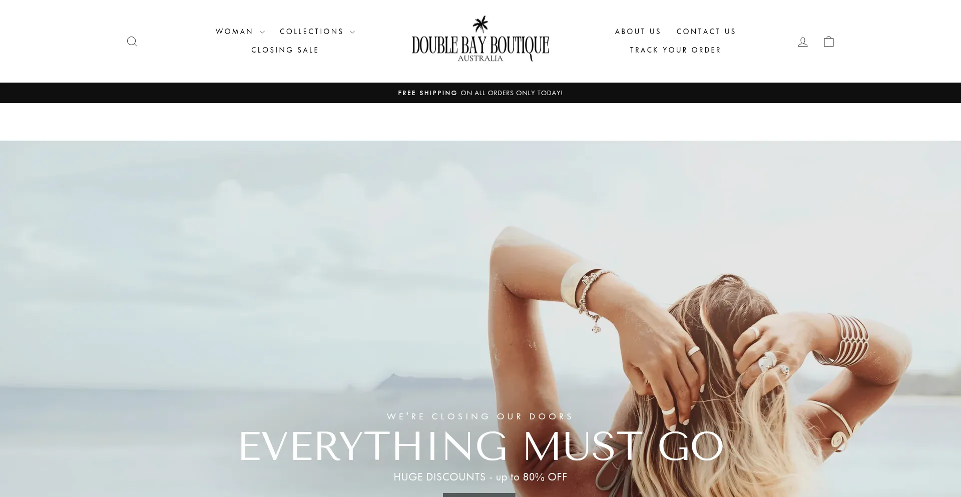 Website screenshot of Doublebayboutique.com